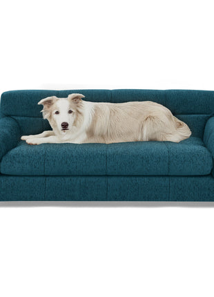 Soft and comfortable pet sofa with backrest and armrests, suitable for