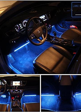 RGB Car LED Light Strips, Sound Activated with Remote Control, 48