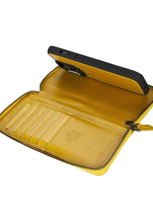 Apple iPhone 14 Series Detachable and Zipper Leather Wallet Case - PMW