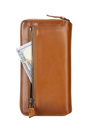 Apple iPhone 14 Series Detachable and Zipper Leather Wallet Case - PMW