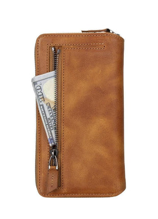 Apple iPhone 14 Series Detachable and Zipper Leather Wallet Case - PMW