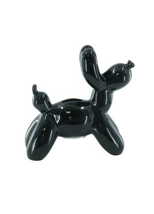 Ornament- Money Bank Balloon Dog- Ceramics- Black-17x7x17cm