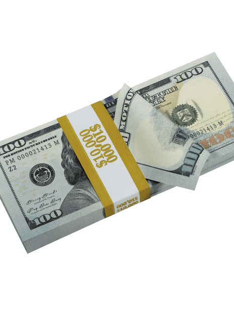 Make It Rain $10,000 Stacks With Money Gun - Full Print