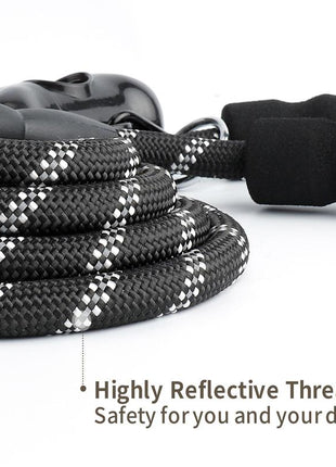 5 FT Leash With Comfortable Padded Handle and Reflective Threads