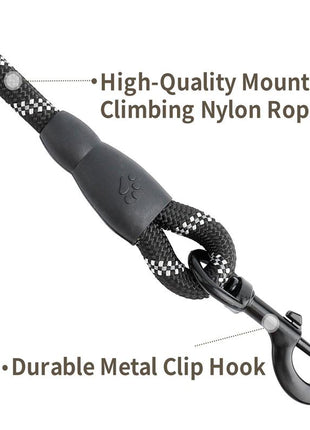 5 FT Leash With Comfortable Padded Handle and Reflective Threads