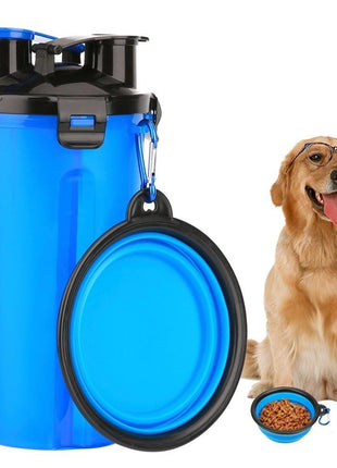 2 in 1 Dog Drinking Water Bottle with Bowls