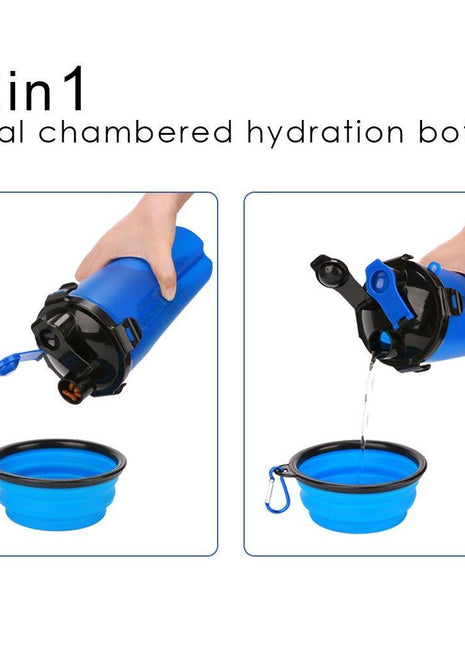 2 in 1 Dog Drinking Water Bottle with Bowls