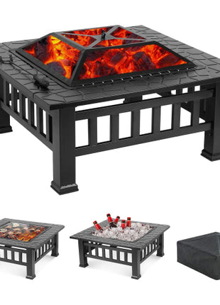 Upland Charcoal Fire Pit Ice Pit Outdoor Fire Pit with Cover
