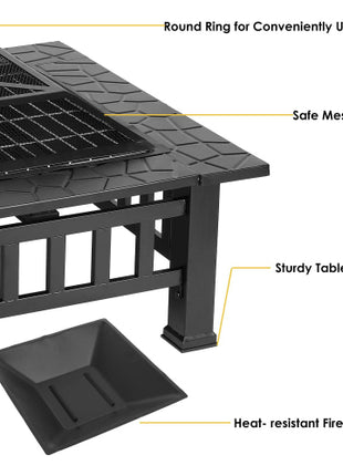 Upland Charcoal Fire Pit Ice Pit Outdoor Fire Pit with Cover