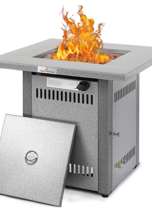 28" Outdoor Propane Gas Fire Pit Table Patio Firepits Fireplace