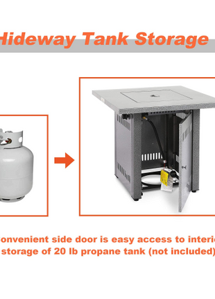 28" Outdoor Propane Gas Fire Pit Table Patio Firepits Fireplace