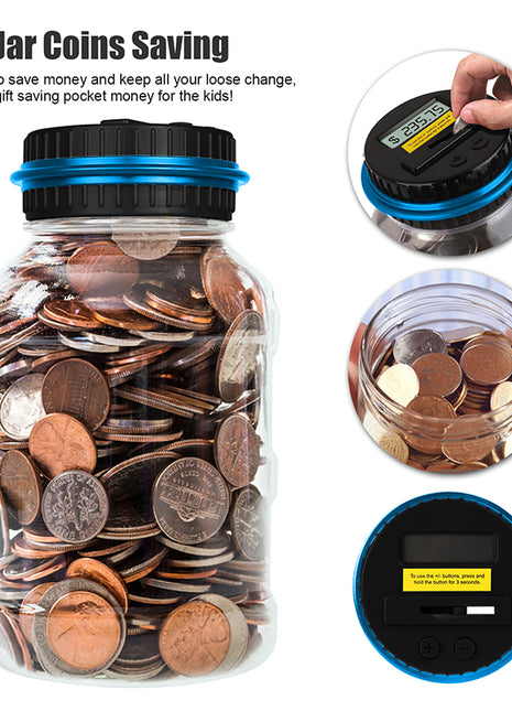 Digital Coin Counting Money Saving Box LCD Display