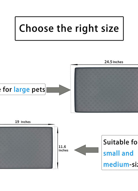 Non-Slip Waterproof Pet Food Mat Silicone Pet Food Drinking Mat