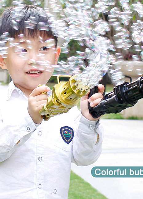 Summer Soap Water Bubble Machine Gatling Bubble Gun Toys