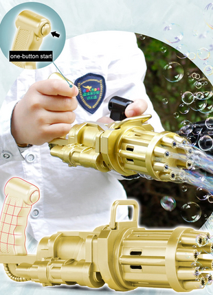 Summer Soap Water Bubble Machine Gatling Bubble Gun Toys