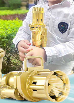 Summer Soap Water Bubble Machine Gatling Bubble Gun Toys