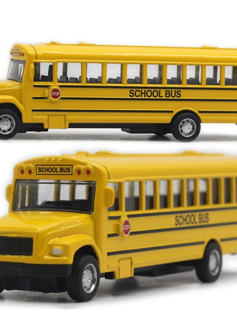 Alloy Inertial School Bus Model Car Model For Gifts Kids Boy Toys