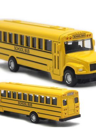 Alloy Inertial School Bus Model Car Model For Gifts Kids Boy Toys