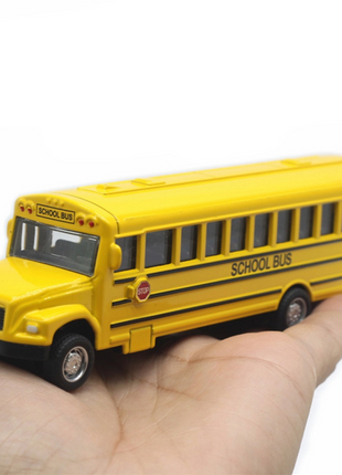Alloy Inertial School Bus Model Car Model For Gifts Kids Boy Toys