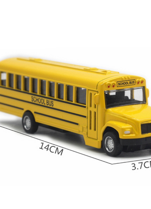 Alloy Inertial School Bus Model Car Model For Gifts Kids Boy Toys