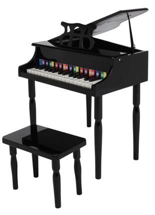 Wooden Toys 30-key Children's Wooden Piano with Music Stand