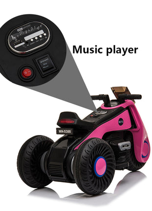 Children's Electric Motorcycle 3 Wheels Double Drive