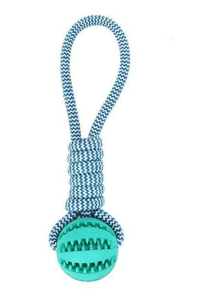 Durable Rubber Ball Chew Toy with Cotton Rope