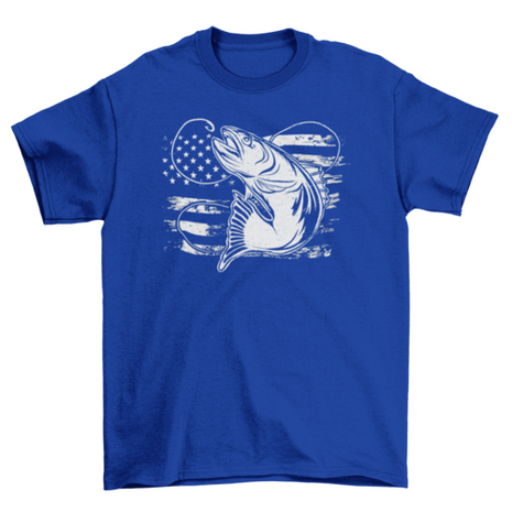 American grunge fishing t-shirt