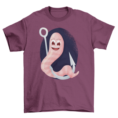 Fishing lure worm t-shirt