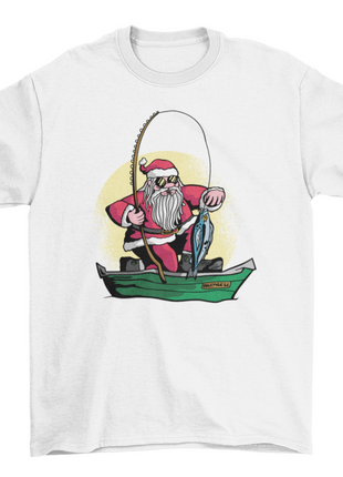 Fishing santa t-shirt