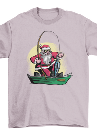 Fishing santa t-shirt
