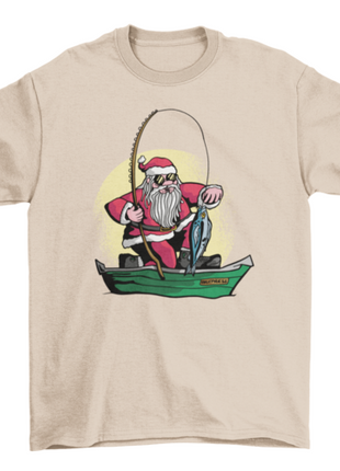 Fishing santa t-shirt