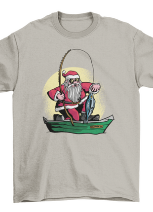 Fishing santa t-shirt