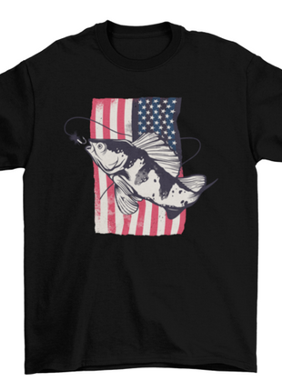 American flag fishing t-shirt