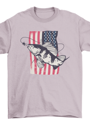 American flag fishing t-shirt