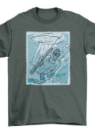 Man fishing underwater t-shirt