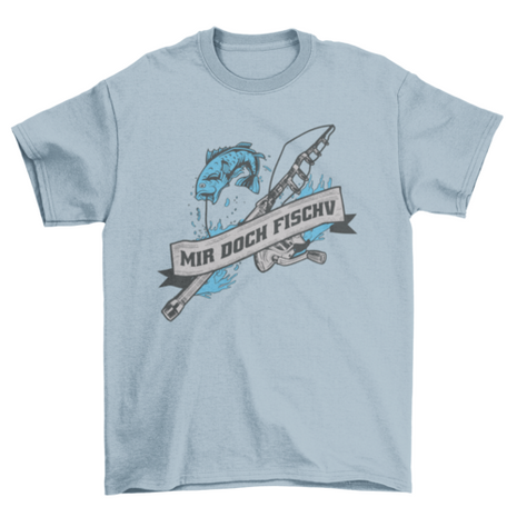 Fishing rod and fish t-shirt