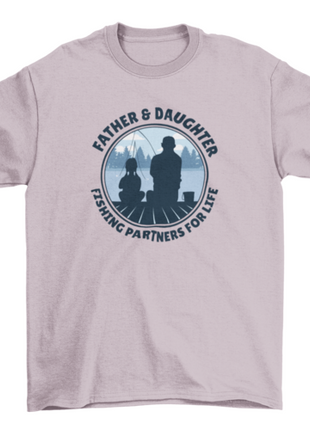 Family badge w/ quote "Father & daughter fishing partners for life"