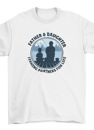 Family badge w/ quote "Father & daughter fishing partners for life"