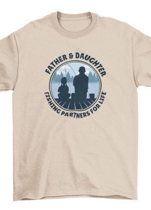 Family badge w/ quote "Father & daughter fishing partners for life"
