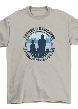 Family badge w/ quote "Father & daughter fishing partners for life"