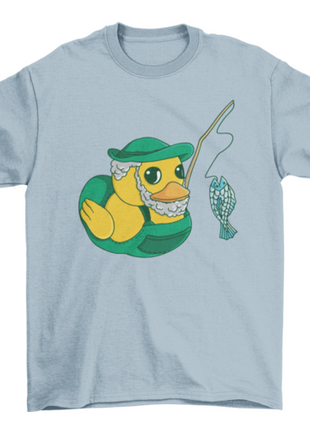 Fishing rubber duck cartoon t-shirt