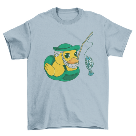Fishing rubber duck cartoon t-shirt