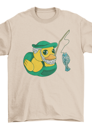 Fishing rubber duck cartoon t-shirt