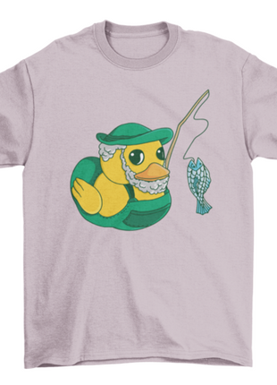 Fishing rubber duck cartoon t-shirt