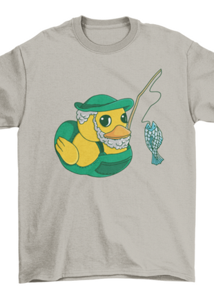 Fishing rubber duck cartoon t-shirt