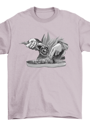 Amazing Hobby Fish Fishing rod hands monochromatic t-shirt