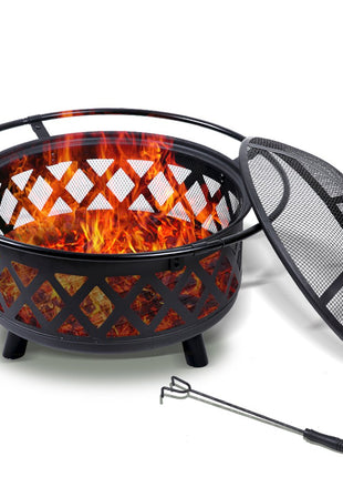 Outdoor Fire Pit BBQ Portable Camping Fireplace Heater Patio Garden
