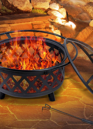 Outdoor Fire Pit BBQ Portable Camping Fireplace Heater Patio Garden