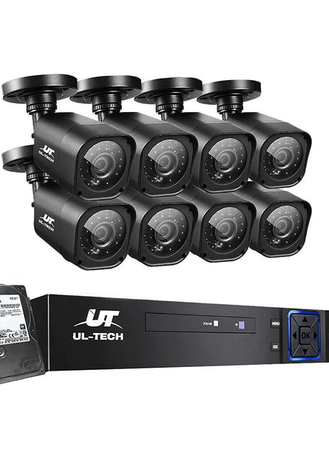 UL-tech CCTV Camera Home Security System 8CH DVR 1080P 1TB Hard Drive